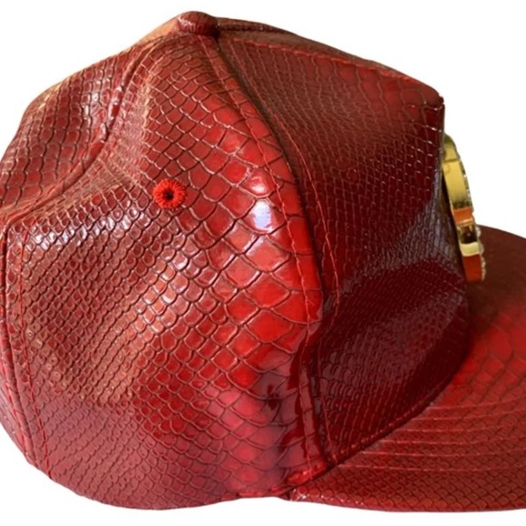 Faux leather men's hat spinning leaf - Picture 5 of 6